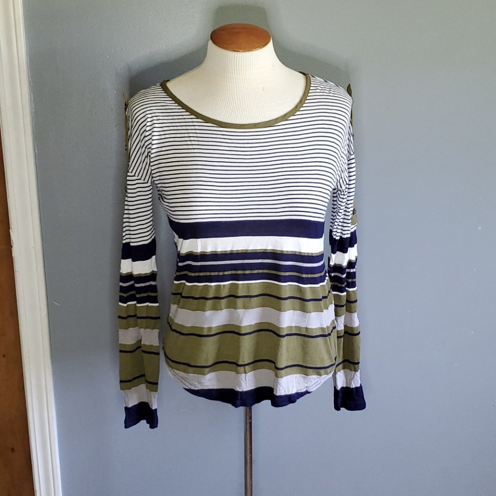 Miss Daisy striped long-sleeve size small